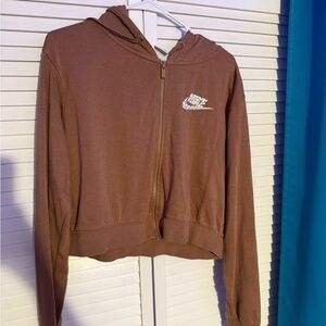 Nike Brown Zip-Up Hoodie